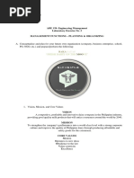 ABE 139: Engineering Management Laboratory Exercise No. 3 Management Functions - Planning & Organizing