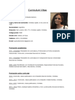 Curriculum Vitae Bustos Marrero Ayelén