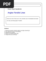 Worksheet Angles Parallel Lines