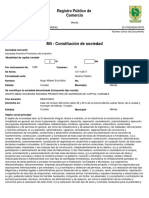 M4 - Constitución de Sociedad: Registro Público de Comercio