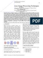 Analysis of Various Image Processing Techniques