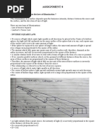 Assignment 8: Q.1 Explain With Sketches The Laws of Illumination ?