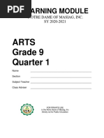 Learning Module: Arts Grade 9 Quarter 1