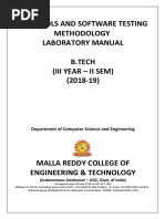 Software Testing LAB MANUAL