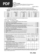 Ast TX 502 Tax Rates For Individuals (Batch 22)