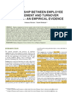 Relationship Between Employee Engagement and Turnover Intention - An Empirical Evidence.