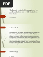 The Impacts of Alcohol Consumption To The Academic Performance of SHS Students: A Case Study