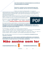 Consentimento Informado para Exames de Ultrassonografia No Centro de Ultrassonografia de Marabá