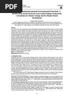 Commercializing International Environmental Protection: A Review of The Kyoto Protocol and Its Market-Based Mechanisms