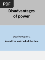 Disadvantages of Power