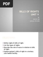 Bills of Rights Unit V: by Sehrish Naz Lecturer INS-KMU