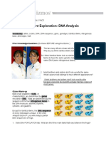 DNA Analysis Student Exploration Sheet