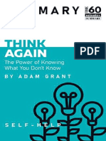 Summary Think Again - The Power of Knowing What You Don't Know by Adam Grant by The 60 Minutes Summary