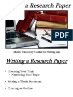 Writing A Research Paper: Liberty University Center For Writing and Languages