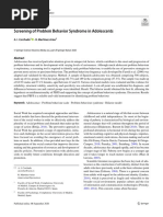 Screening of Problem Behavior Syndrome in Adolescents: A. I. Corchado R. Martínez Arias