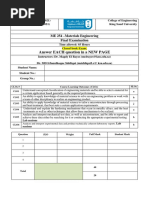 Answer EACH Question in A NEW PAGE: ME 254 - Materials Engineering Final Examination