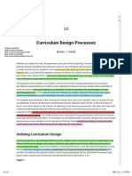 Curriculum Design Processes - Design For Learning