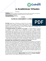 Actividades Académicas Virtuales: Platon El Conocimiento Y La Realidad