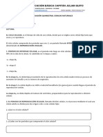 Evaluación Quimestral Ciencias Naturales 10