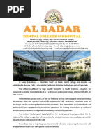 Al Badar: Dental College & Hospital