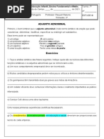 Ficha ADJUNTO ADNOMINAL X COMPLEMENTO NOMINAL 2021 (7° Ano)