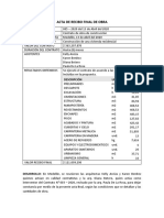 Acta de Recibo Final de Obra