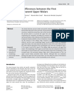 Morphological Differences Between The First and Second Permanent Upper Molars