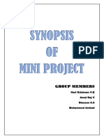 Synopsis For Mini Project