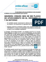 Propuestas Del PP de La Coruña para El Barrio Del Ventorrillo