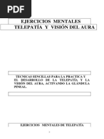 Ejercicios Mentales. Telepatía y Visión Del Aura Autor Rincón de Sabiduría Espiritual