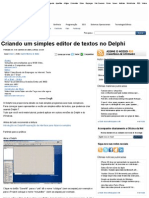 Criando Um Simples Editor de Textos No Delphi