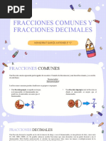 Fracciones Comunes y Fracciones Decimales