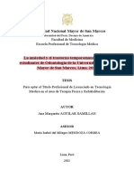 Ansiedad y TT, en Estudiantes de Odontologia