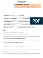 Les Pronoms Relatifs Complexes B2