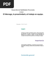 U5 - El Liderazgo, La Proactividad y El Trabajo en Equipo.