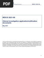 MDCG 2021-08: Clinical Investigation Application/notification Documents