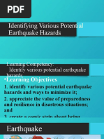 Identifying Various Potential Earthquake Hazards