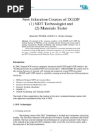 New Education Courses of DGZFP (1) NDT Technologist and (2) Materials Tester