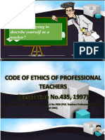 Code of Ethics For Professional Teacher