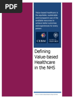 Defining Value-Based Healthcare in The NHS