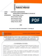 Implementación Del Sistema de Control Interno en Las Entidades Del Estad