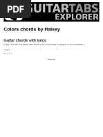 HALSEY - Colors Guitar Chords - Guitar Chords Explorer