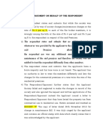 Written Argument On Behalf of The Respondent Hitesh D. Shah