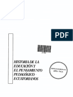 Historia de La Educacion y El Pensamiento Pedagogico Ecuator