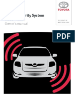 Vehicle Security System VSS3 - Hilux: Owner's Manual