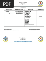 Activity Design: Republic of The Philippines City of Mandaue Barangay Centro