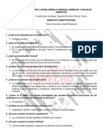 Cuestionario Derecho Constitucional, Segundo Parcial