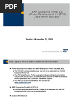 SAP Enterprise Portal 6.0 - Portal Development Kit (PDK) Deployment Strategy