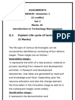 Q.1 Explain Life Cycle of Technology. (5 Marks)