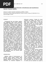 The Effects of Unbalanced Networks On Synchronous and Asynchronous Machine Transient Stability